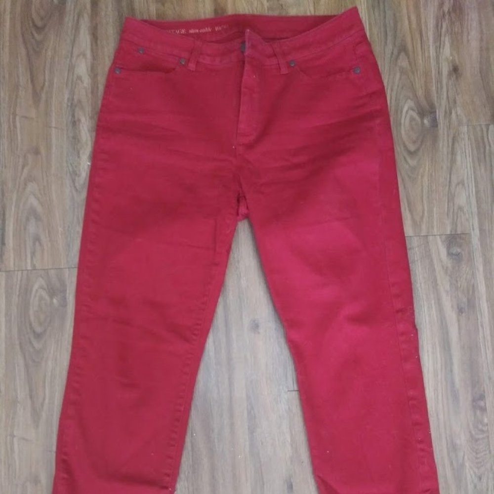 Heritage slim ankle women's RED denim!